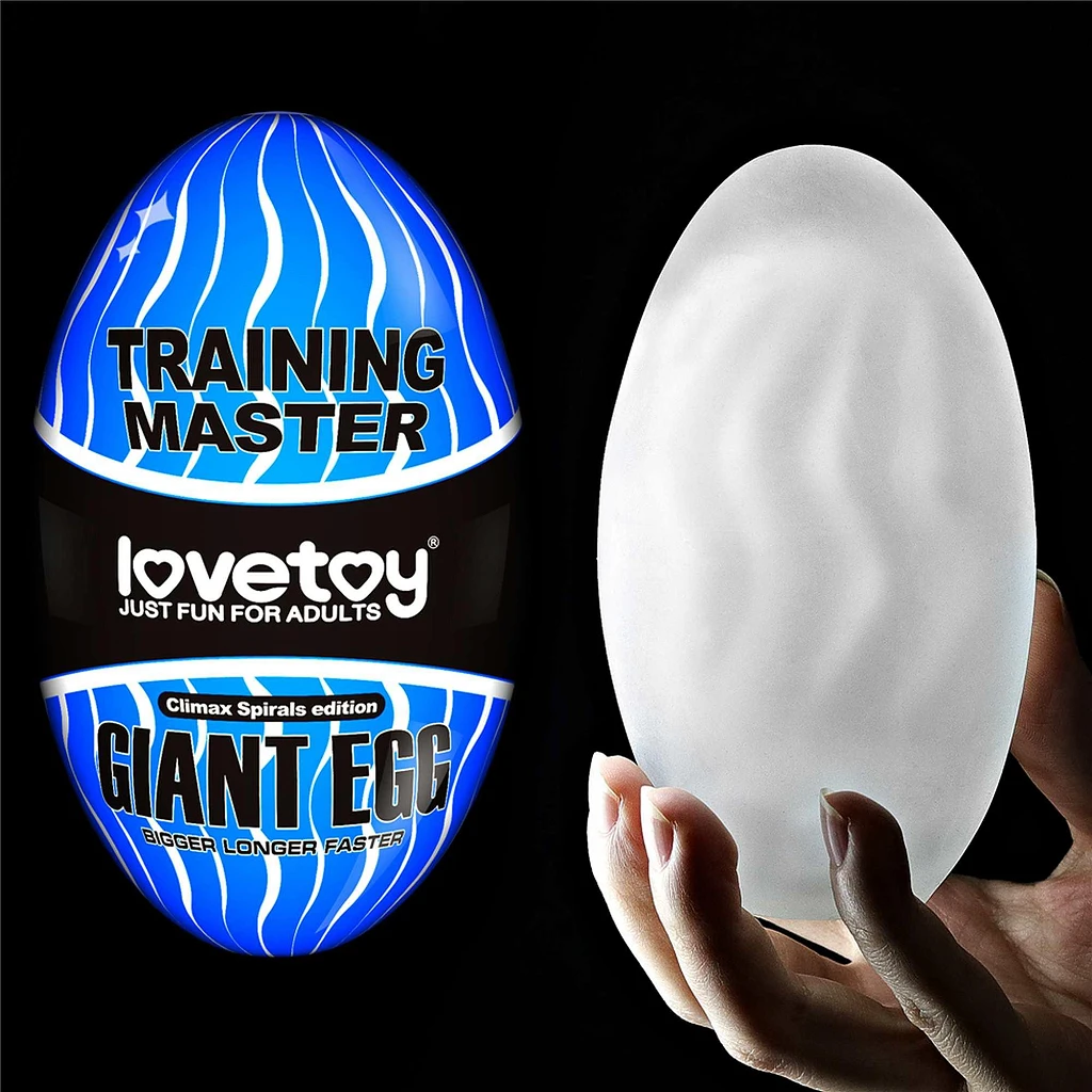 Masturbator Giant Egg Climax Spirals Edition - super miękki