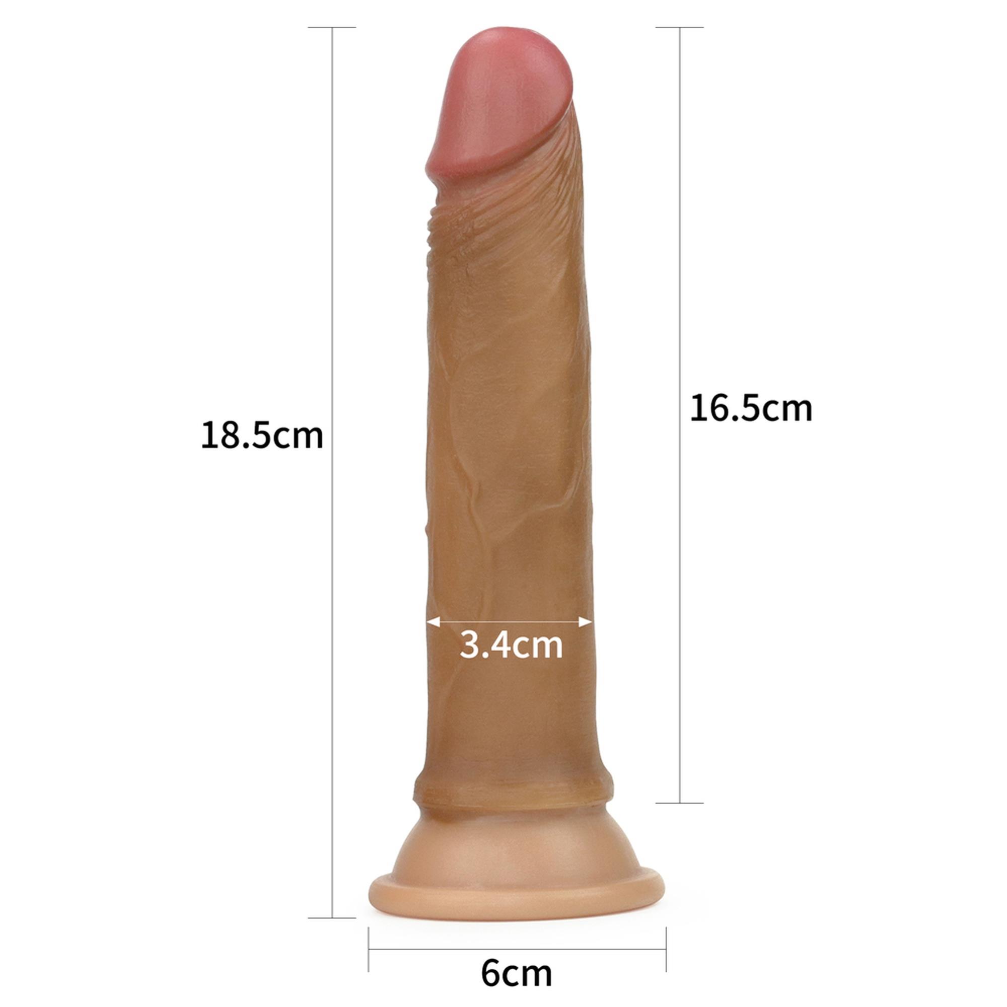 Dildo Lovetoy Nature Cock – dwuwarstwowy silikon, 18,5 cm — zdjęcie 2
