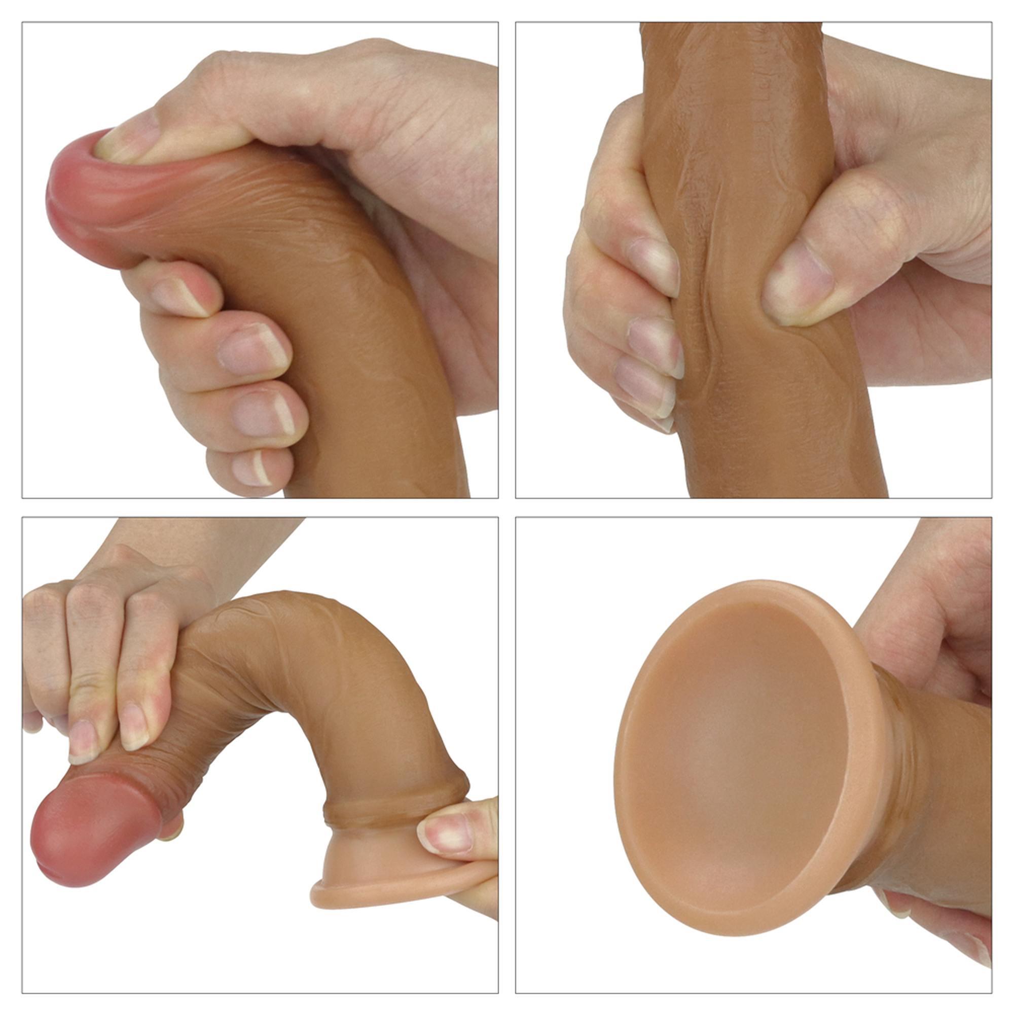 Dildo Lovetoy Nature Cock – dwuwarstwowy silikon, 18,5 cm — zdjęcie 7