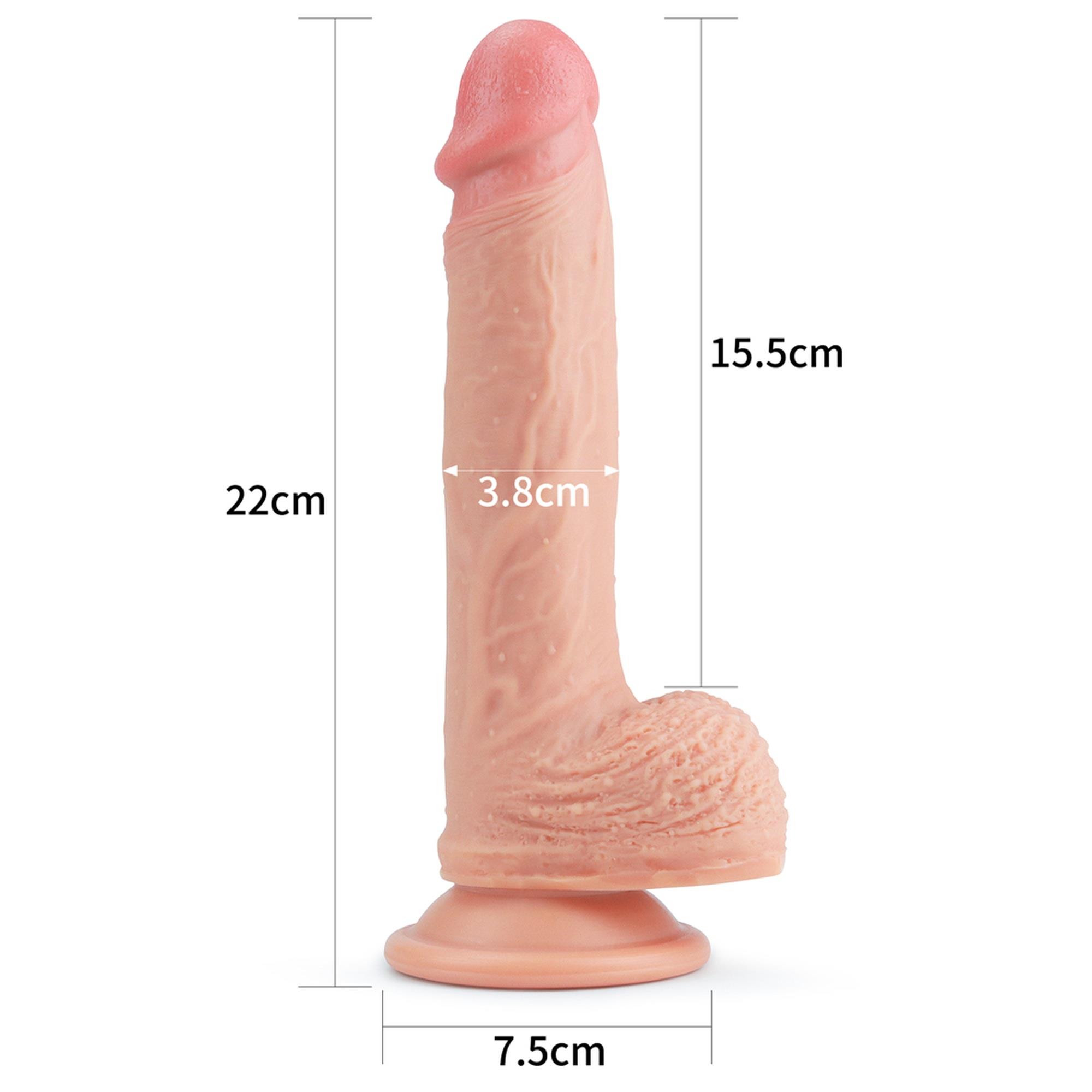 Dildo Lovetoy Nature Cock – dwuwarstwowy silikon, 22 cm — zdjęcie 2