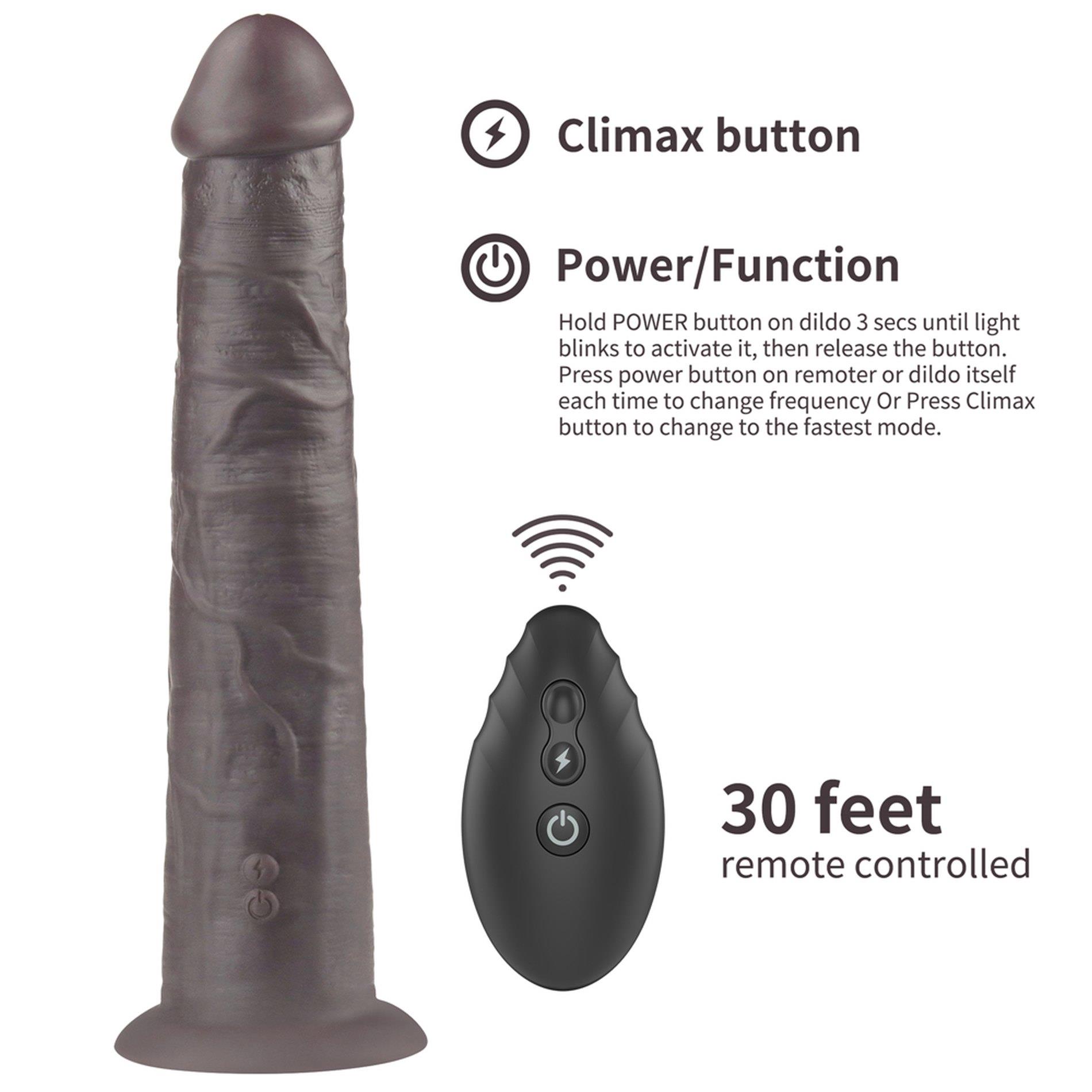Dildo Lovetoy Dual Layer Rotator 10” – silikon platynowy, pilot — zdjęcie 6