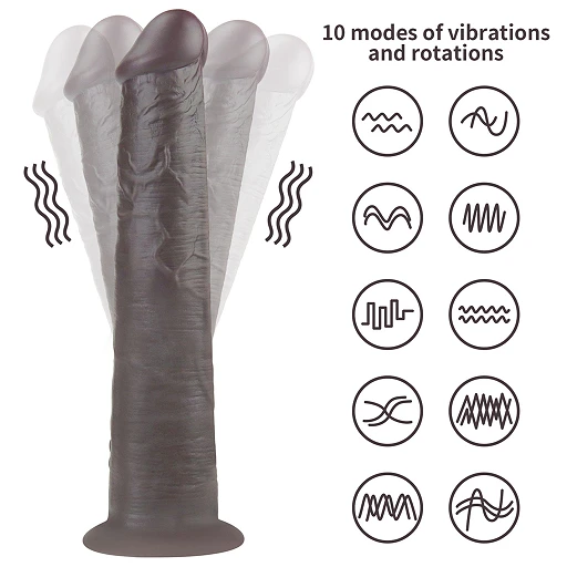 Dildo Lovetoy Dual Layer Rotator 10” – silikon platynowy, pilot — zdjęcie 2