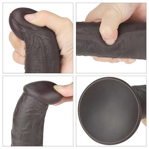 Dildo Lovetoy Dual Layer Rotator 10” – silikon platynowy, pilot — zdjęcie 3