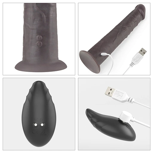 Dildo Lovetoy Dual Layer Rotator 10” – silikon platynowy, pilot — zdjęcie 9