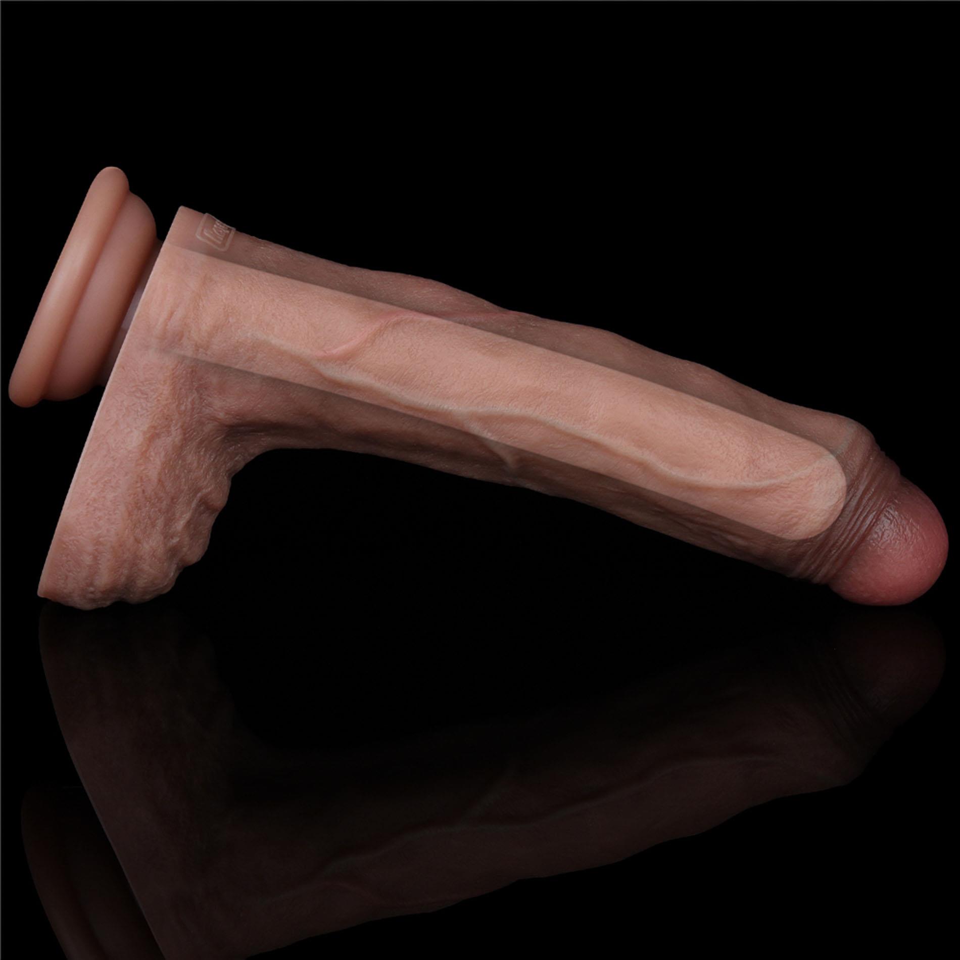 Dildo Lovetoy Dual Layered Silicone Cock – 21,6 cm, przyssawka — zdjęcie 5