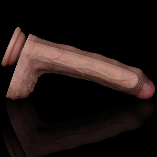 Dildo Lovetoy Dual Layered Silicone Cock – 21,6 cm, przyssawka — zdjęcie 5