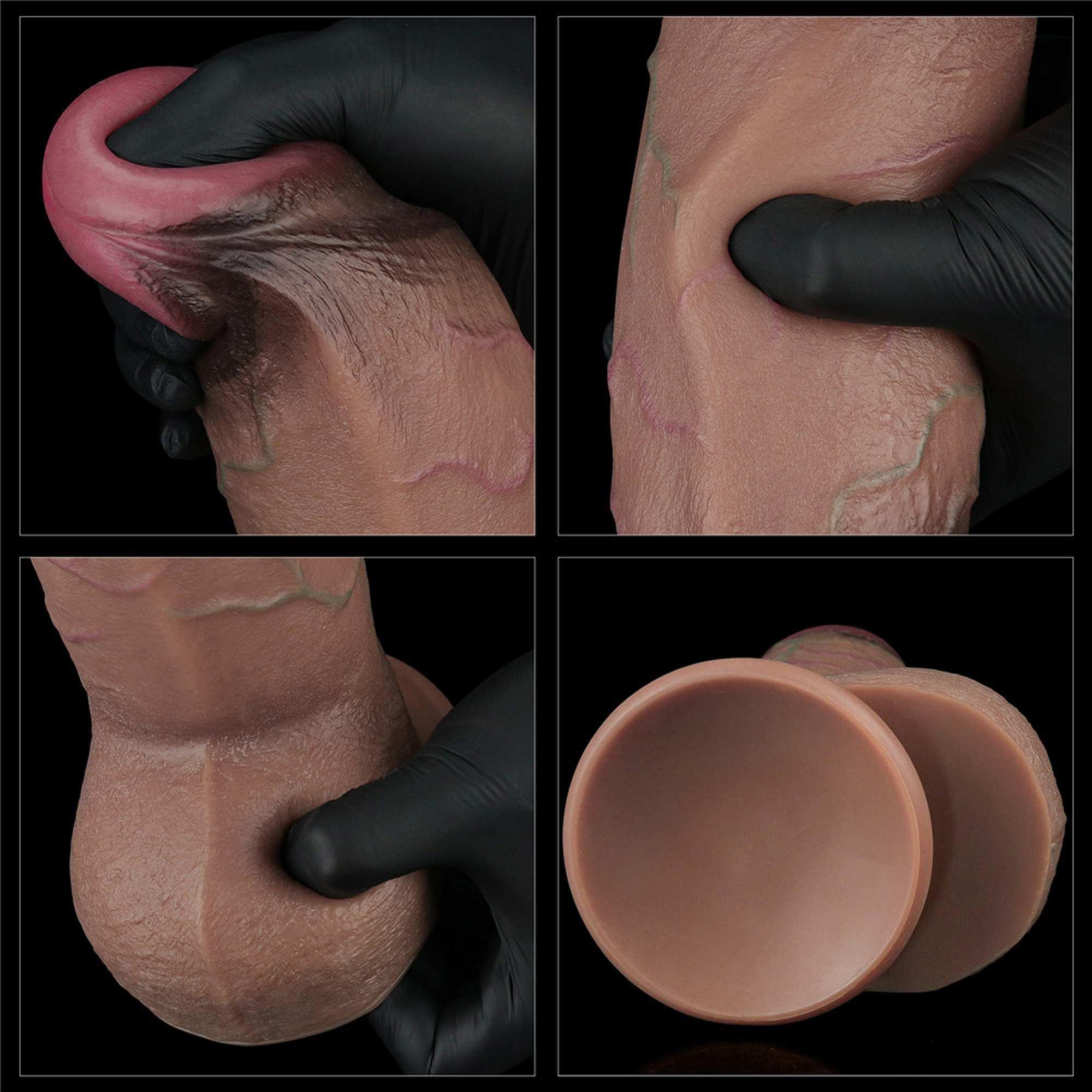 Dildo Nature Cock XXL 9.5" – dwuwarstwowy silikon, przyssawka — zdjęcie 13