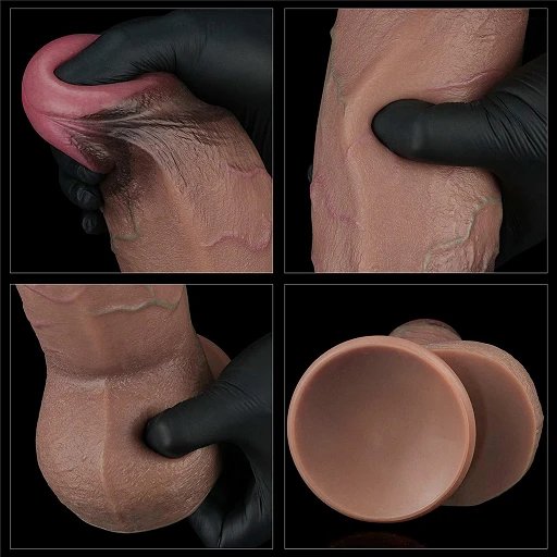 Dildo Nature Cock XXL 9.5" – dwuwarstwowy silikon, przyssawka — zdjęcie 13