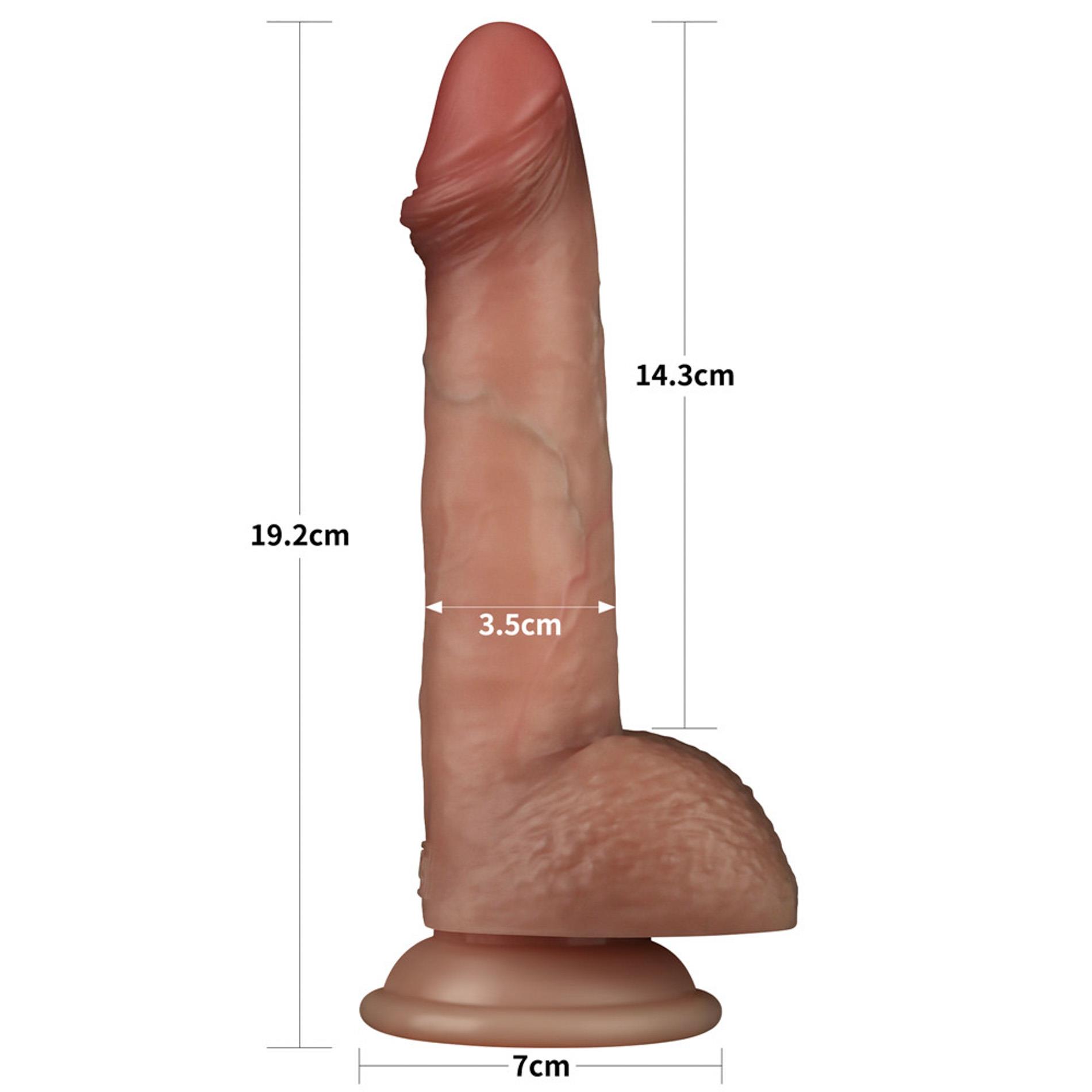Dildo Lovetoy Sliding Skin Pro – ruchoma skóra, 19,2 cm — zdjęcie 2