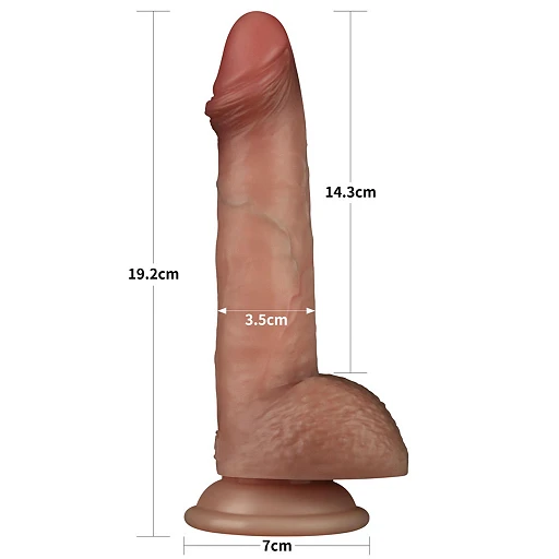 Dildo Lovetoy Sliding Skin Pro – ruchoma skóra, 19,2 cm — zdjęcie 2