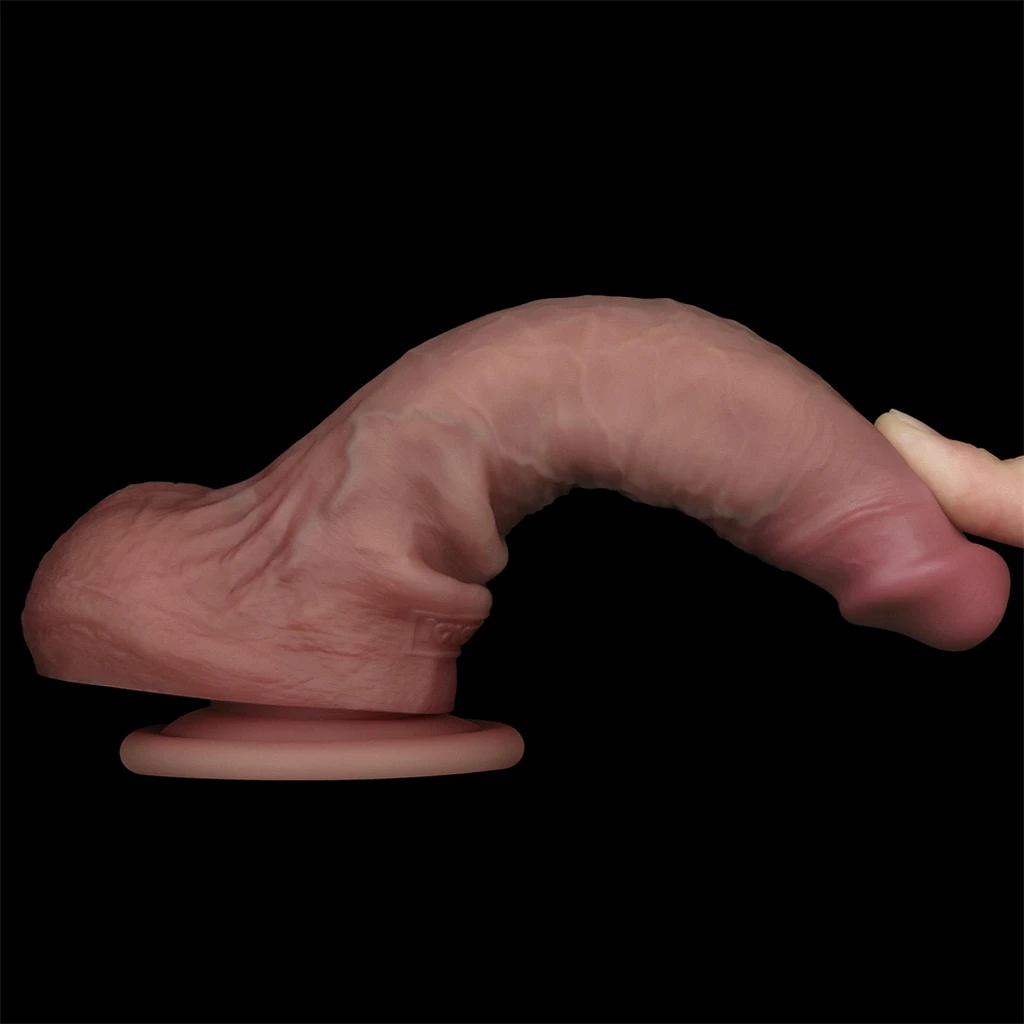 Dildo Lovetoy Sliding Skin Pro II – cieliste, 17,5 cm — zdjęcie 14