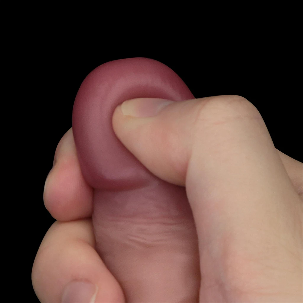 Dildo Lovetoy Sliding Skin Pro II – cieliste, 19,5 cm — zdjęcie 12