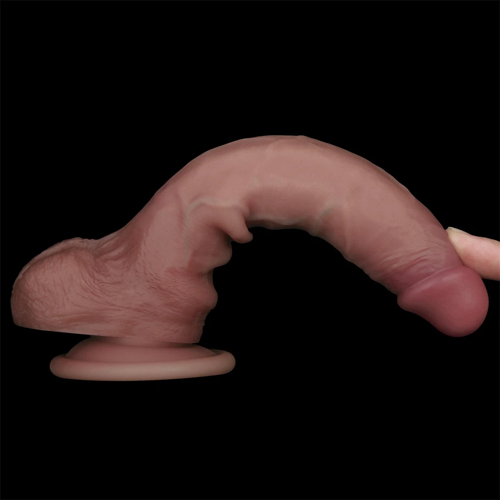 Dildo Lovetoy Sliding Skin Pro II – cieliste, 19,5 cm — zdjęcie 14