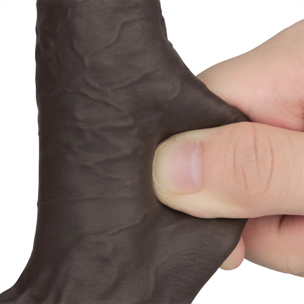 Dildo Lovetoy Sliding Skin Pro II – czarne, 17,5 cm — zdjęcie 11