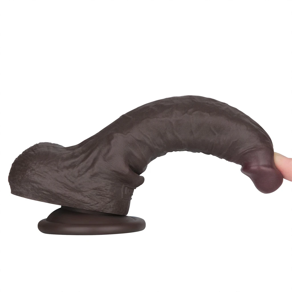 Dildo Lovetoy Sliding Skin Pro II – czarne, 17,5 cm — zdjęcie 12