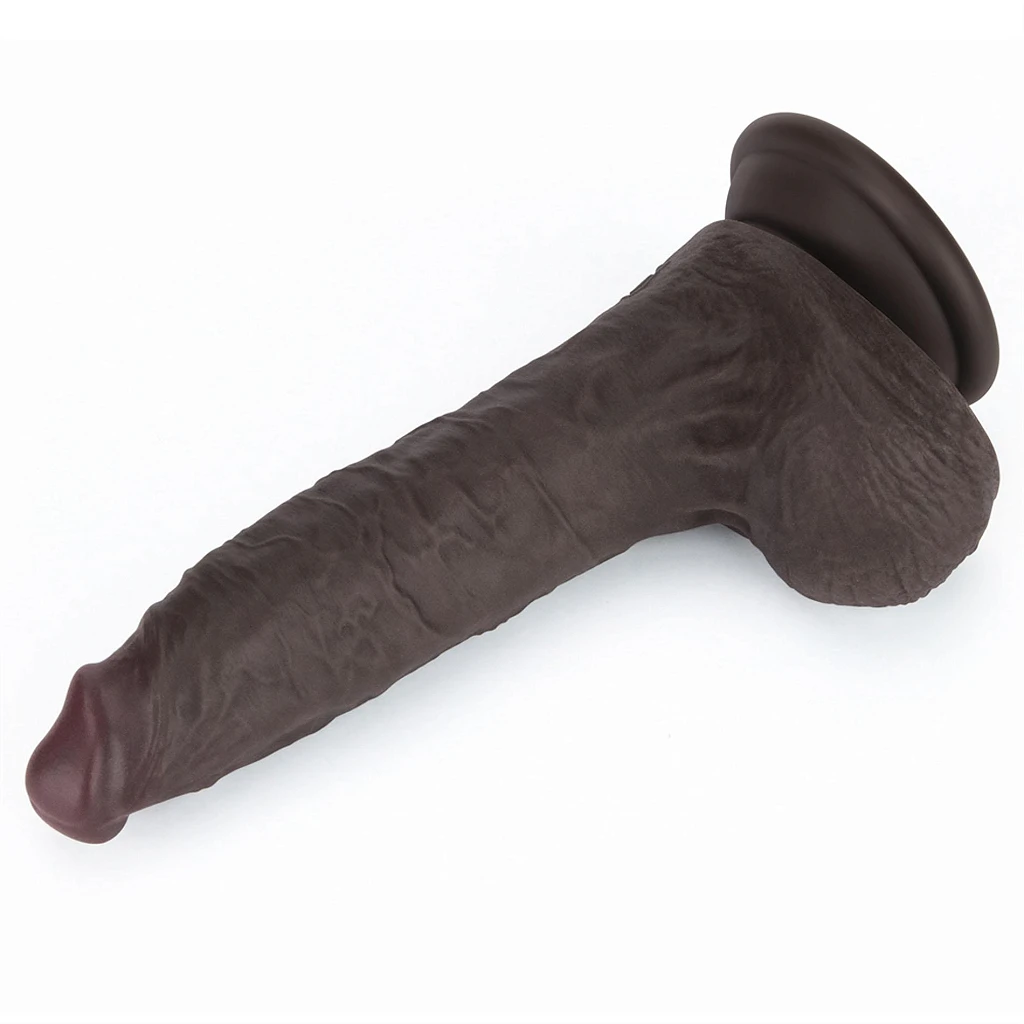 Dildo Lovetoy Sliding Skin Pro II – czarne, 17,5 cm — zdjęcie 8