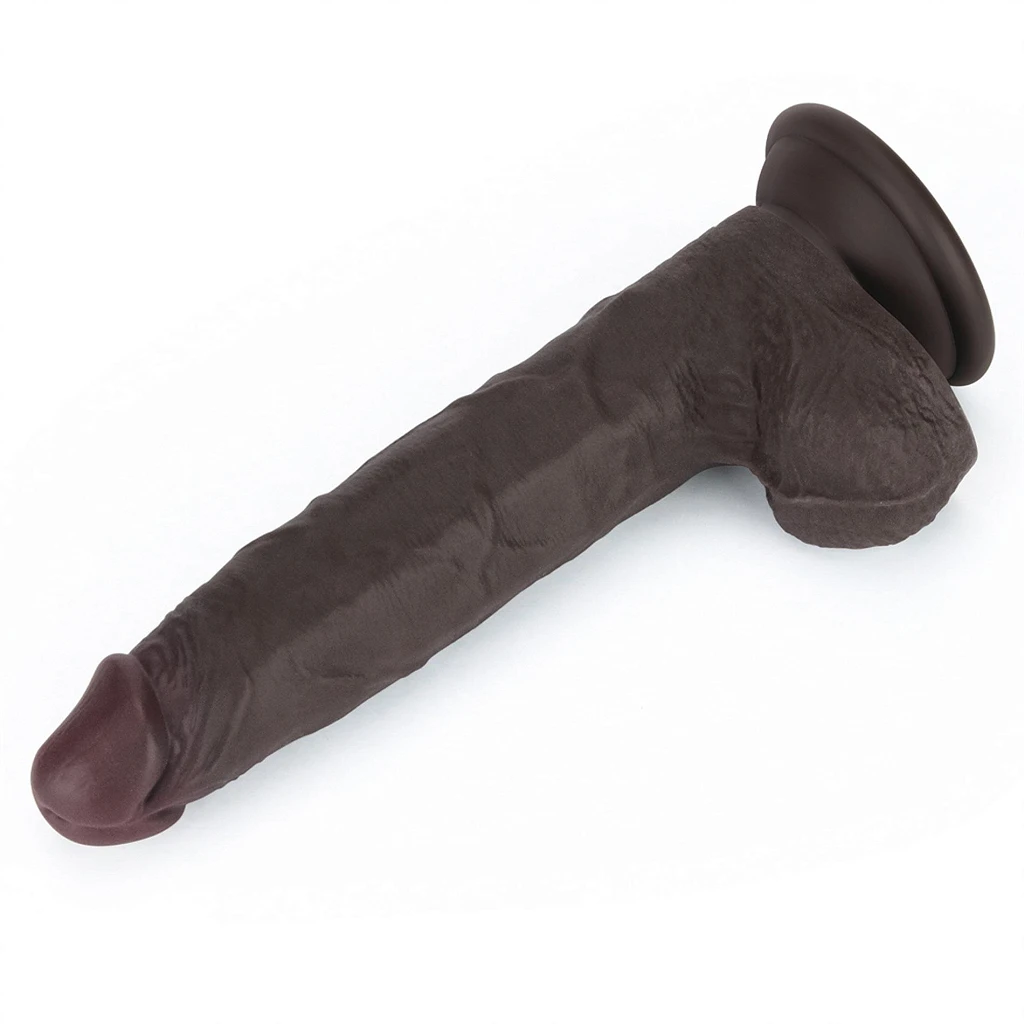 Dildo Lovetoy Sliding Skin Pro II – czarne, 19,5 cm — zdjęcie 7