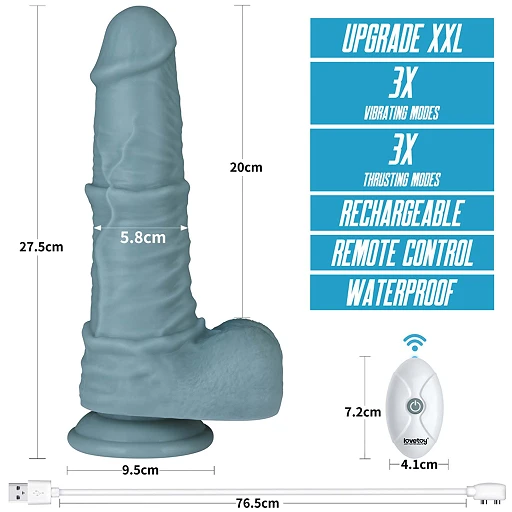 Wibrator realistyczny Lovetoy Nature Cock – ruch posuwisty, 28 cm — zdjęcie 3