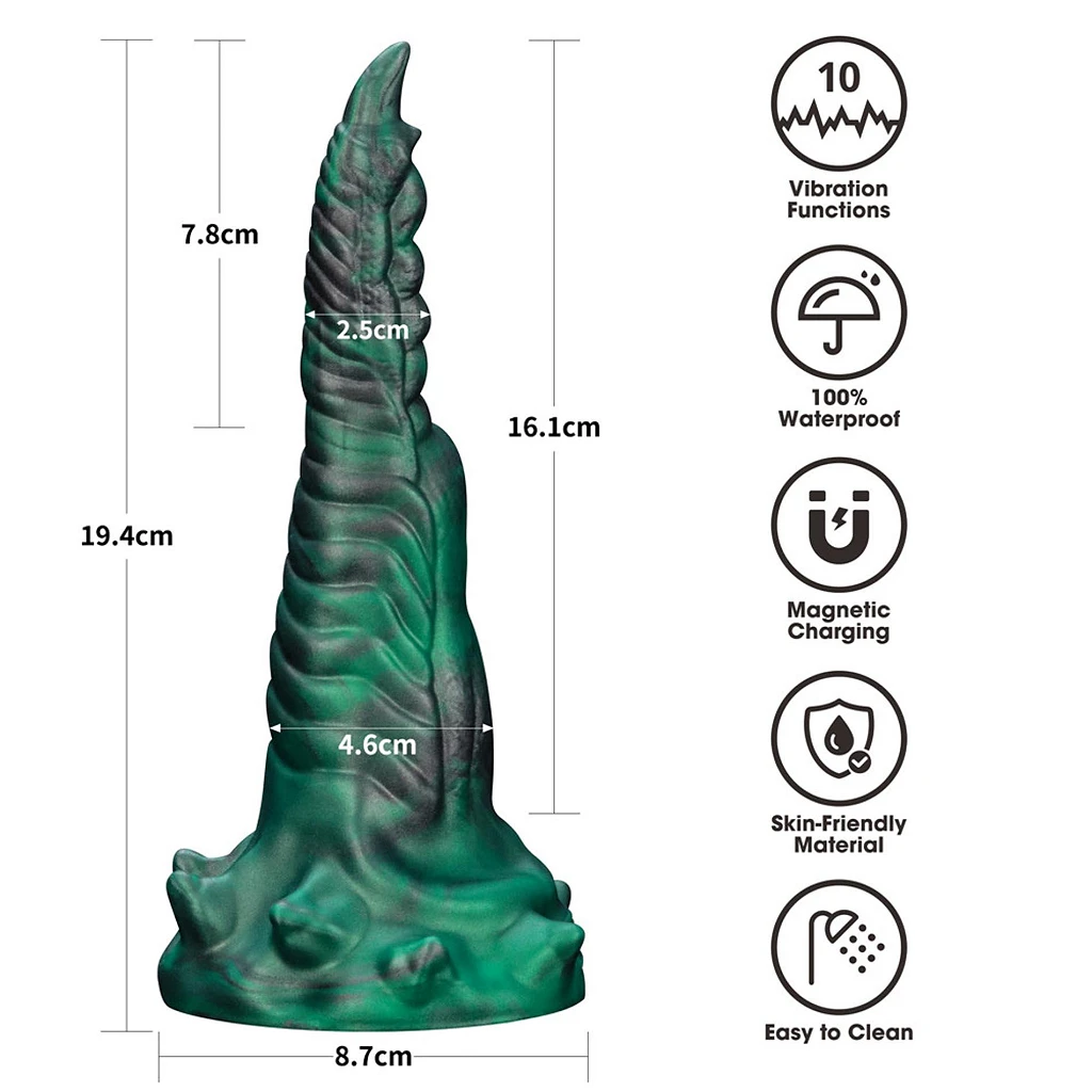 Dildo Savage Charm Double-Claw – silikon, 10 trybów, przyssawka — zdjęcie 13