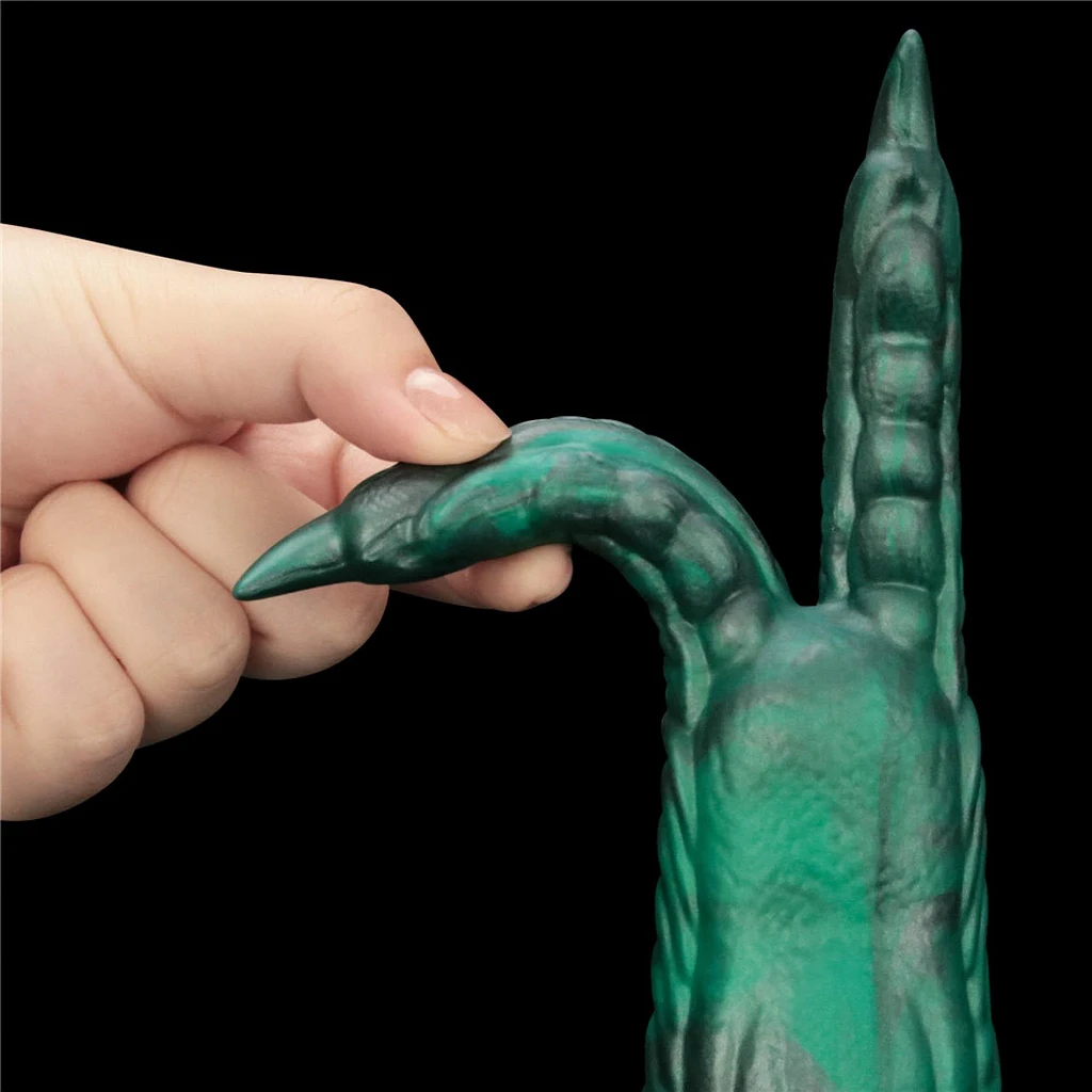 Dildo Savage Charm Double-Claw – silikon, 10 trybów, przyssawka — zdjęcie 4