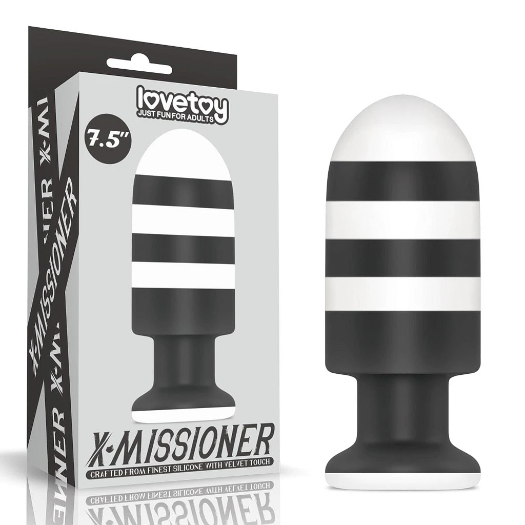 Korek analny X‑Missioner 7.5” XL – silikon, z przyssawką