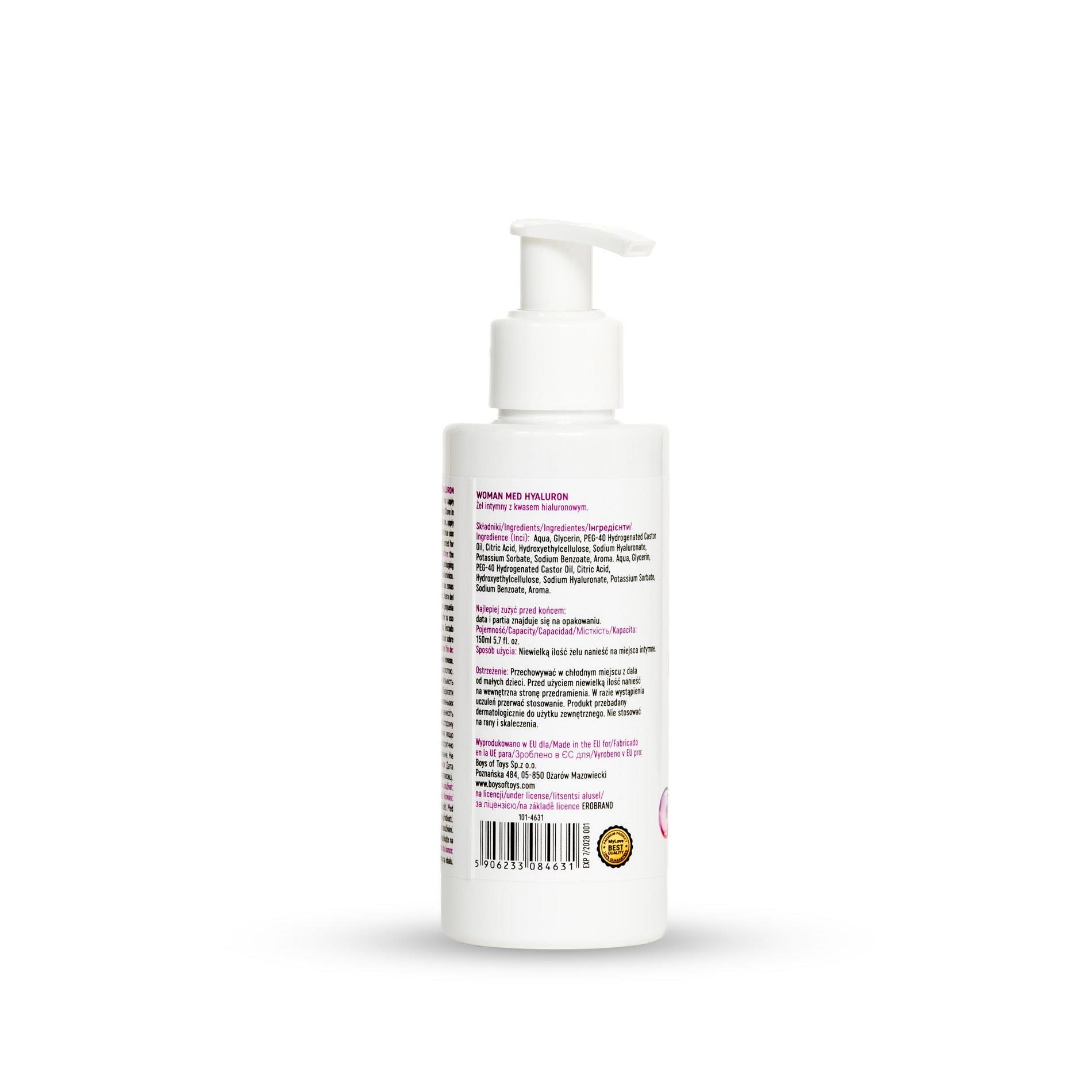 Żel intymny Woman Med Hyaluron - kwas hialuronowy, 150 ml — zdjęcie 7