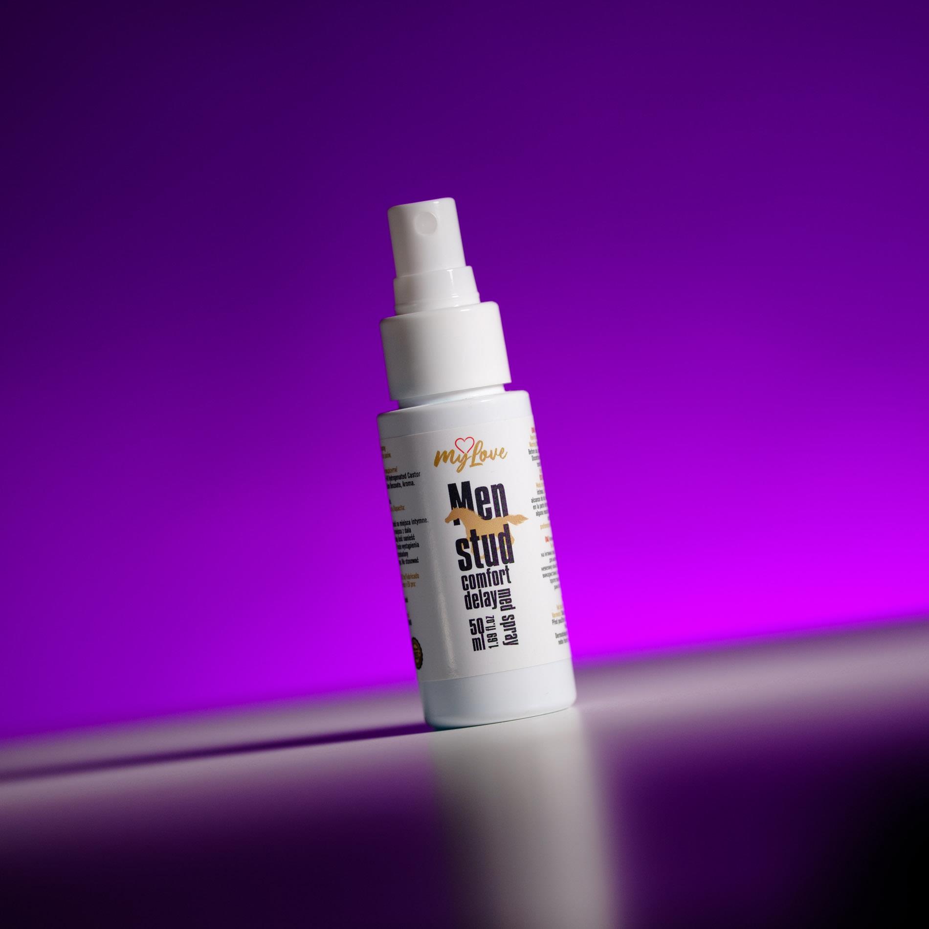 Spray opóźniający Men Stud Comfort – miętowy, chłodzący, 50 ml — zdjęcie 3