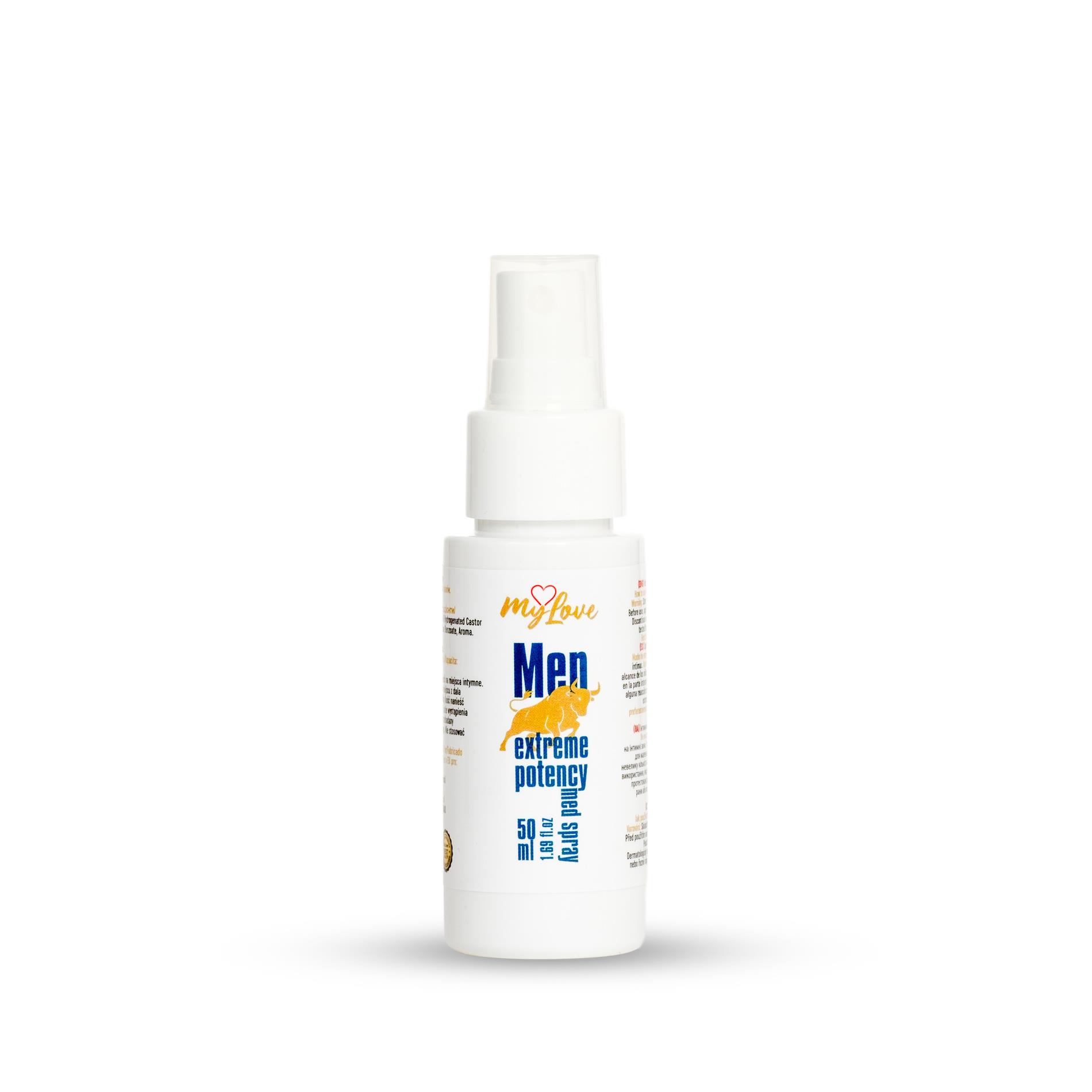 Żel intymny w sprayu dla mężczyzn – rozgrzewający, aromat kawy, 50 ml — zdjęcie 1