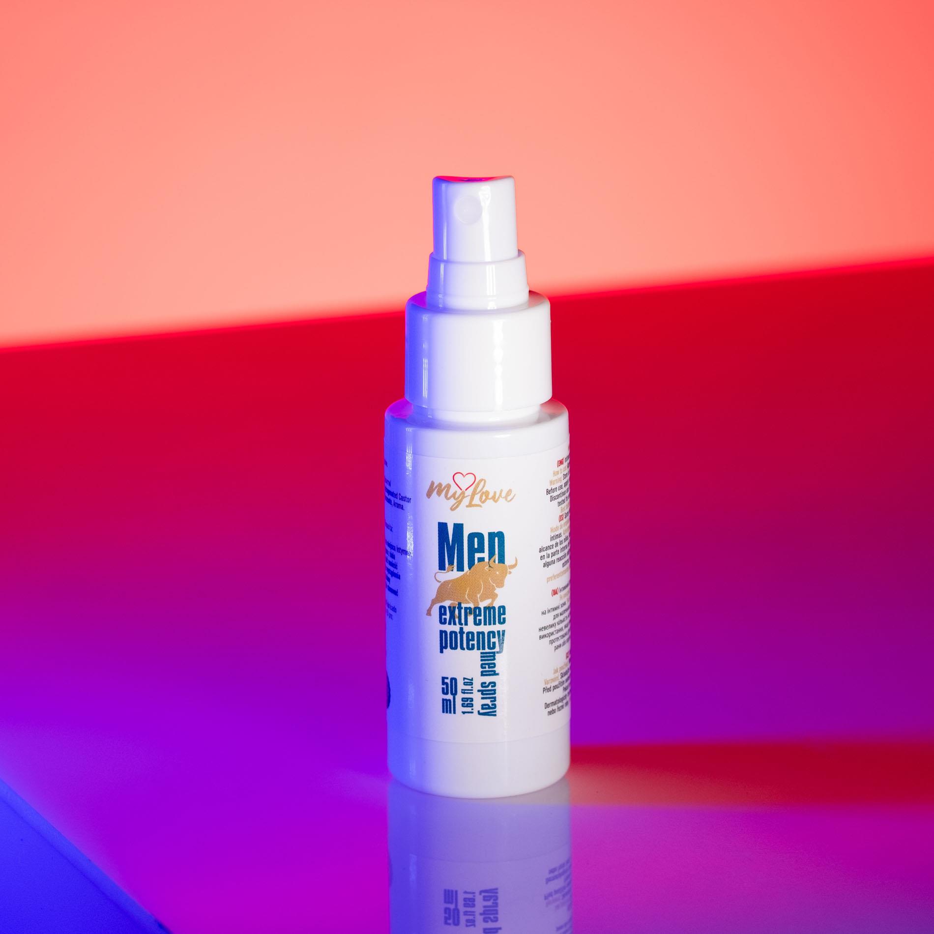 Żel intymny w sprayu dla mężczyzn – rozgrzewający, aromat kawy, 50 ml — zdjęcie 3