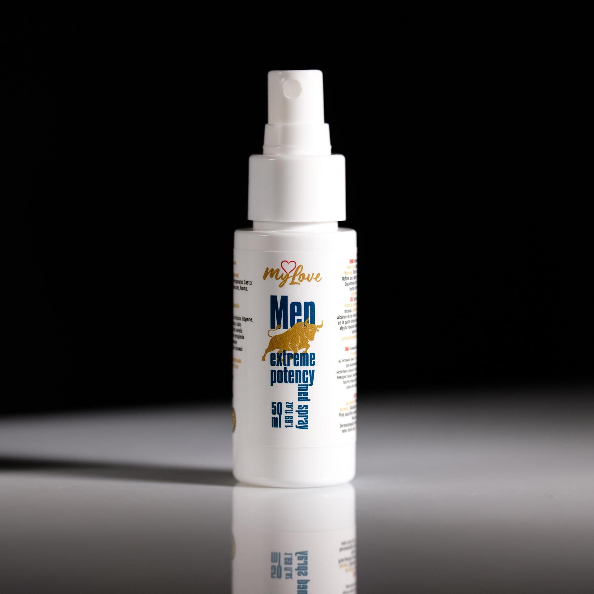 Żel intymny w sprayu dla mężczyzn – rozgrzewający, aromat kawy, 50 ml — zdjęcie 2