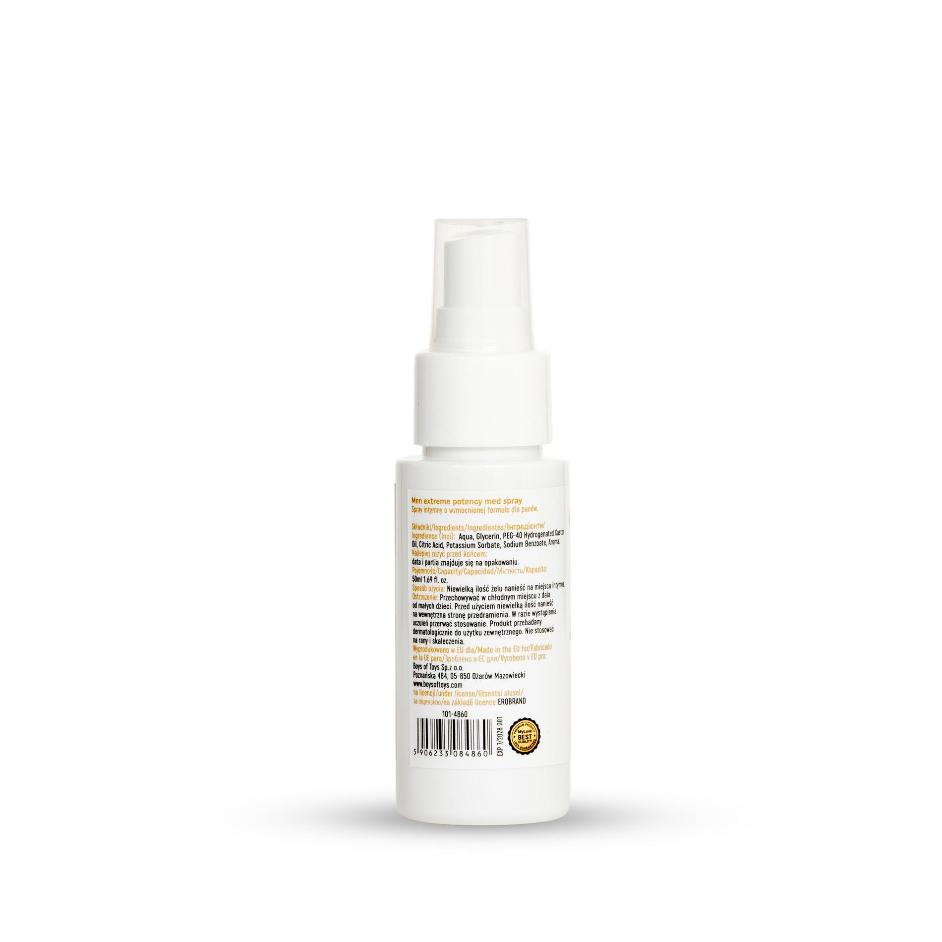 Żel intymny w sprayu dla mężczyzn – rozgrzewający, aromat kawy, 50 ml — zdjęcie 8