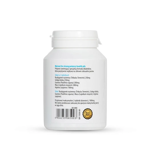 Suplement diety Ero Strong Potency - 60 kapsułek, tribulus i maca — zdjęcie 4