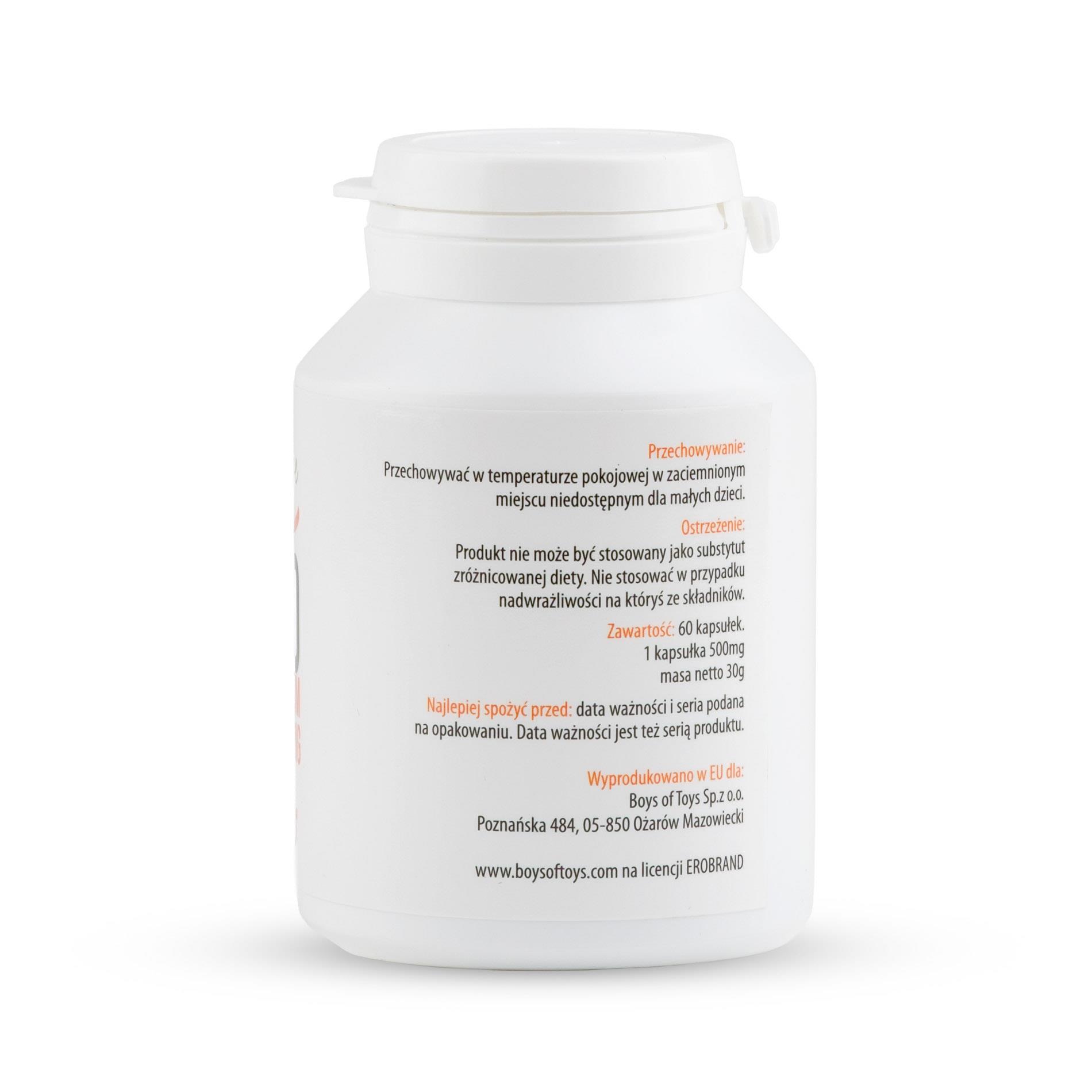 Suplement diety ERO Maximum Enlarging - 60 kapsułek, maca i guarana — zdjęcie 3