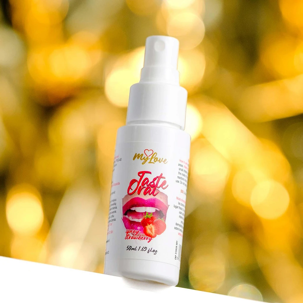 Spray do seksu oralnego Taste - truskawkowy smak — zdjęcie 5