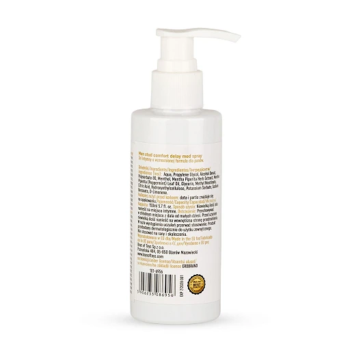 Żel opóźniający Men Stud Comfort Delay - mentol, 150 ml — zdjęcie 3