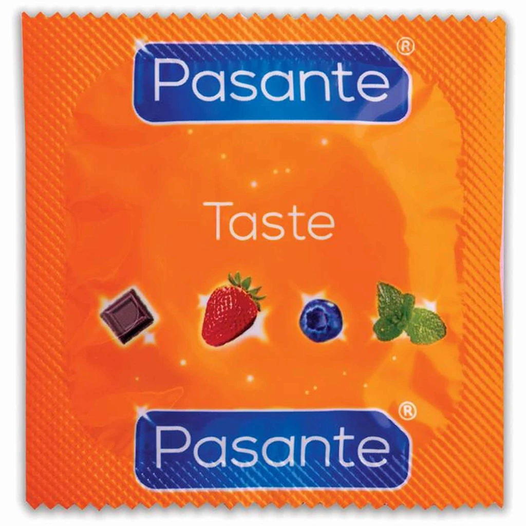 Prezerwatywy Blueberry Blast - smak jagodowy, fioletowe — zdjęcie 2
