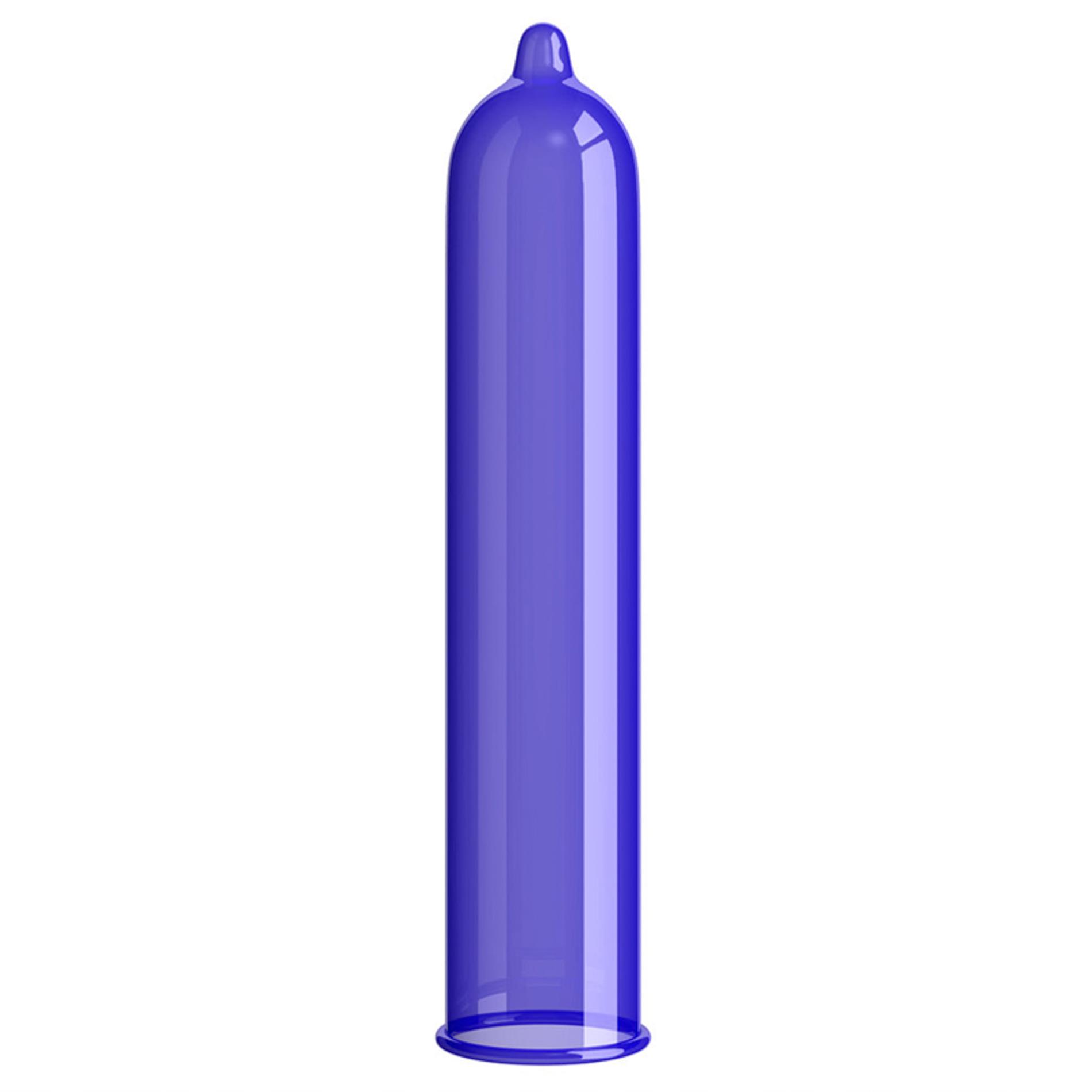 Prezerwatywy Blueberry Blast - smak jagodowy, fioletowe — zdjęcie 4