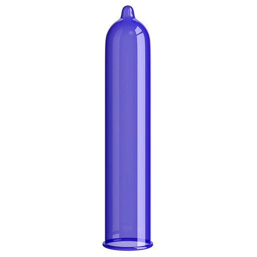 Prezerwatywy Blueberry Blast - smak jagodowy, fioletowe — zdjęcie 4