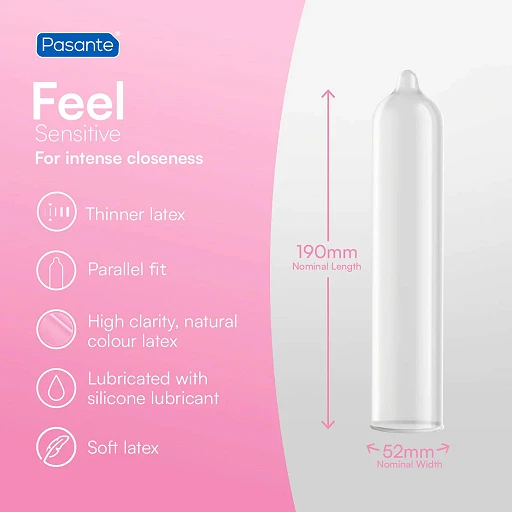 Prezerwatywy Sensitive Feel - ultra cienkie, naturalne — zdjęcie 3