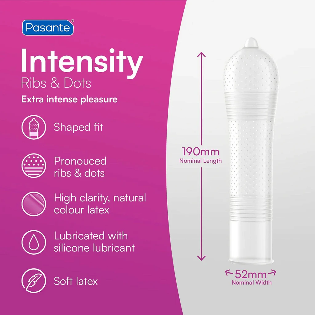 Prezerwatywy Ribs & Dots Intensity - prążkowane i wypustki — zdjęcie 3
