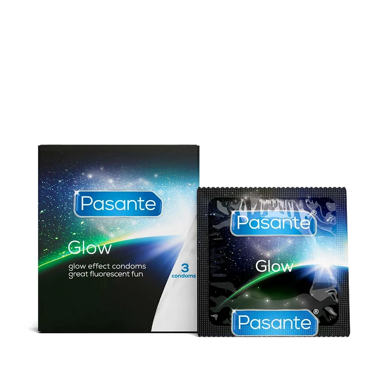 Prezerwatywy Pasante Glow – świecące w ciemności, 3 szt.
