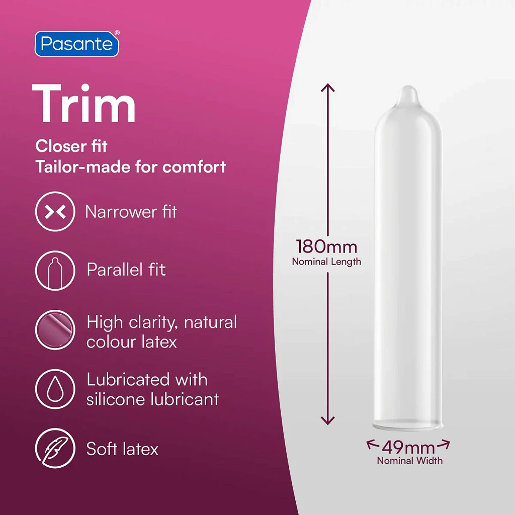 Prezerwatywy Trim - węższe dopasowanie — zdjęcie 3