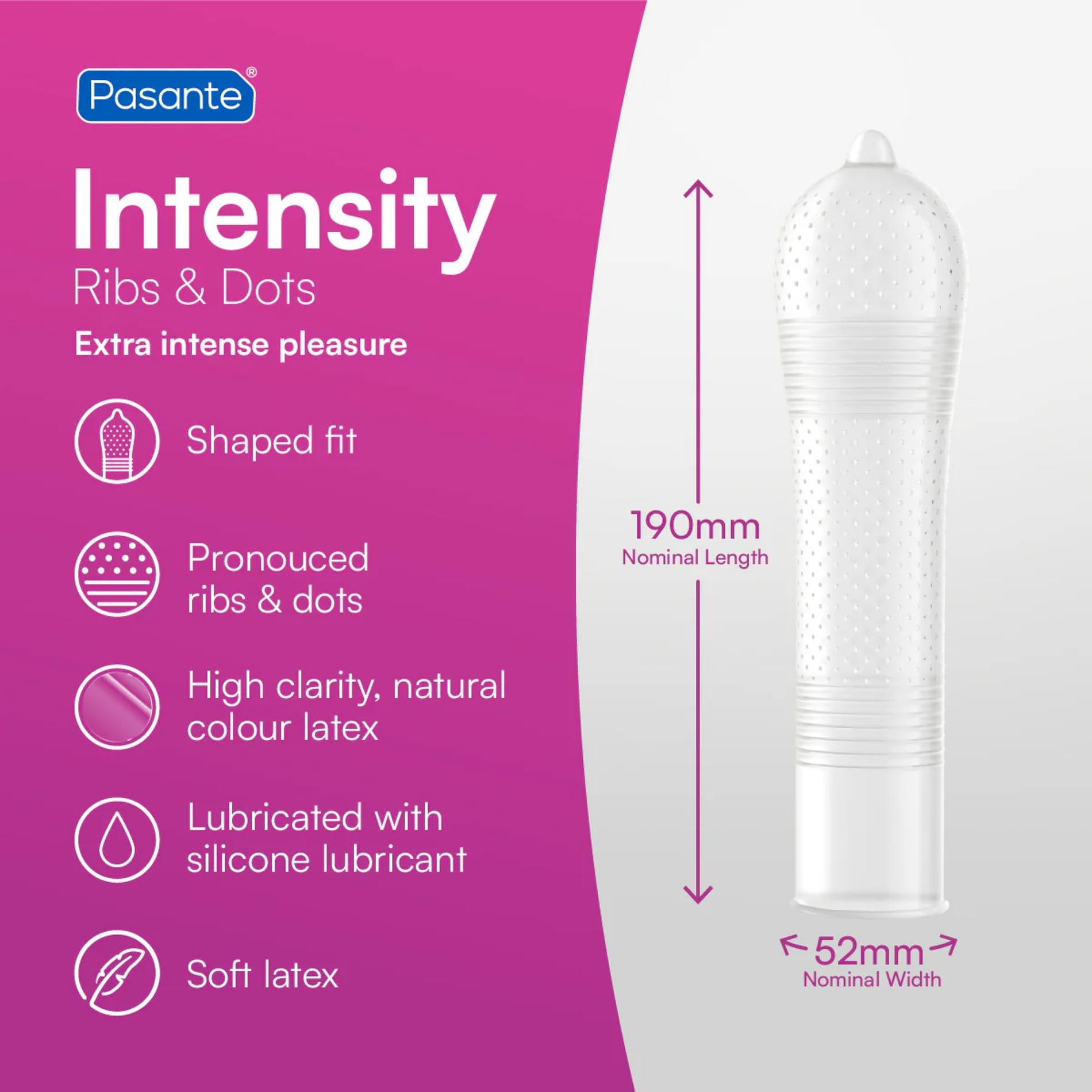 Prezerwatywy Ribs & Dots Intensity - prążki i wypustki — zdjęcie 4