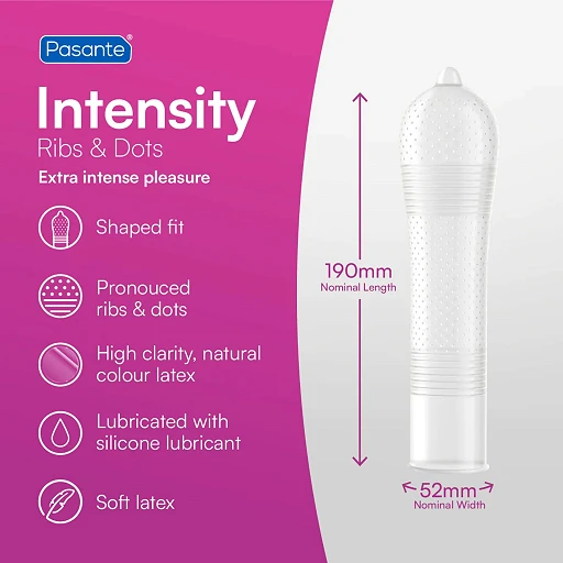 Prezerwatywy Ribs & Dots Intensity - prążki i wypustki — zdjęcie 4