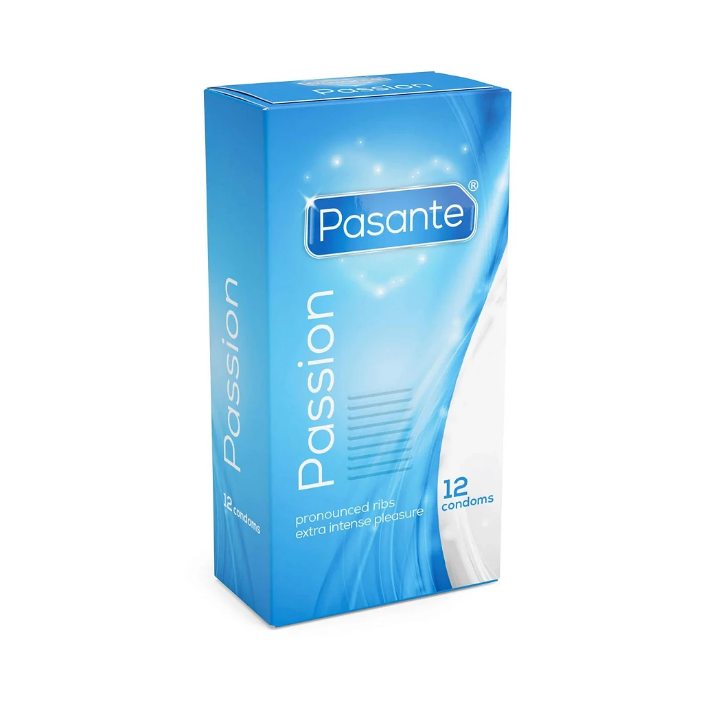 Prezerwatywy Ribbed Passion - prążkowane, 12 sztuk