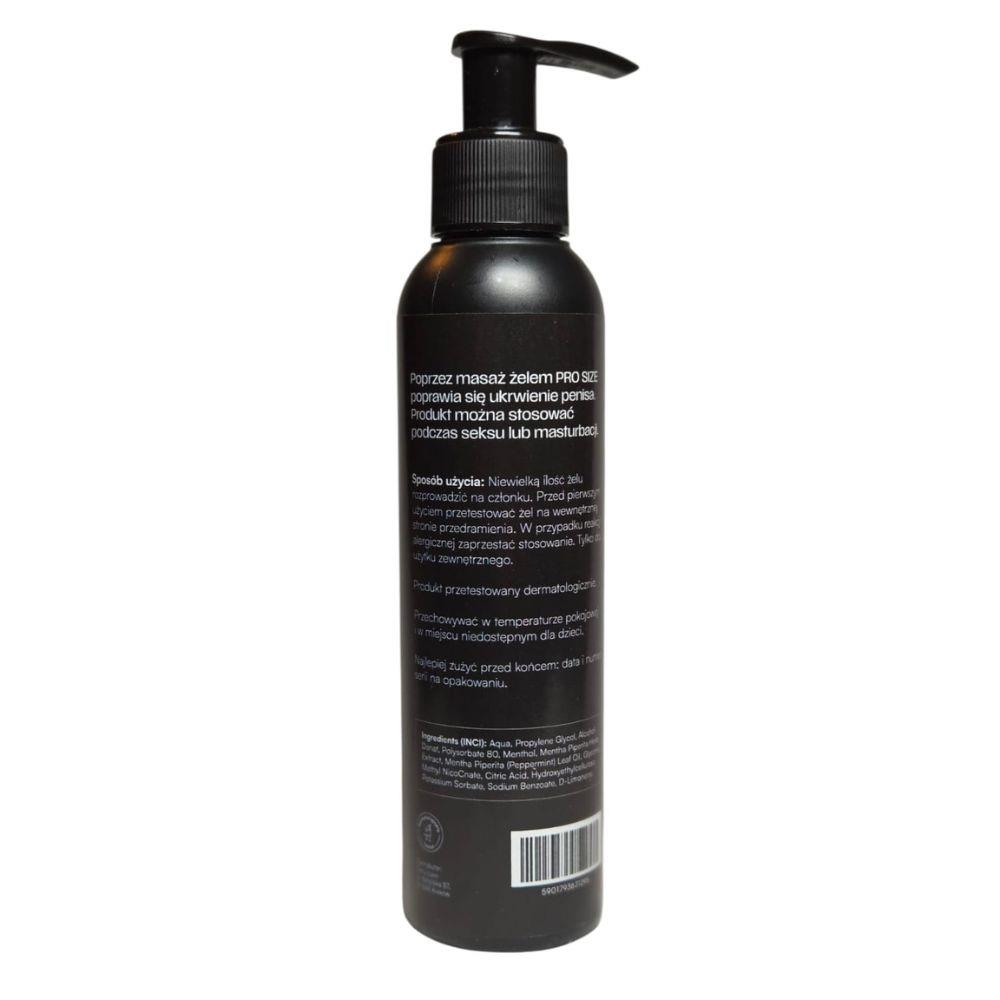 Żel intymny dla mężczyzn Pro Size - mentol i olejek miętowy, 150 ml — zdjęcie 3