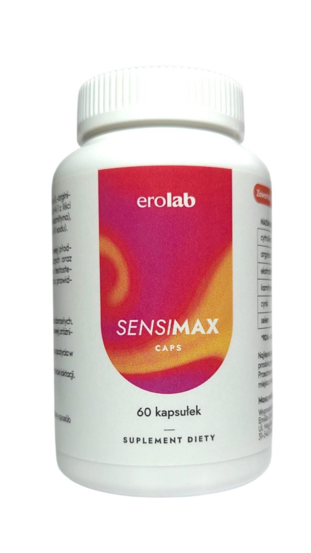 Suplement diety Sensimax Caps - 60 kapsułek, cynk i selen — zdjęcie 1