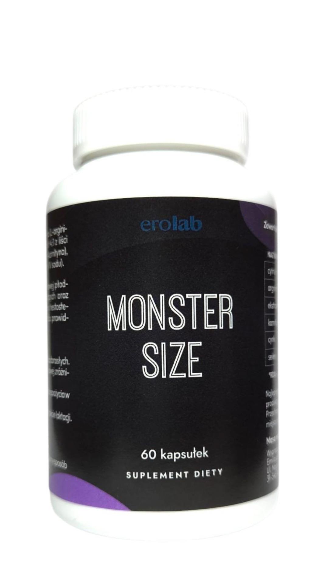 Suplement diety Monster Size - 60 kapsułek, cytrulina i arginina — zdjęcie 1