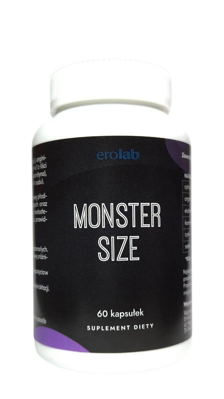 Suplement diety Monster Size - 60 kapsułek, cytrulina i arginina