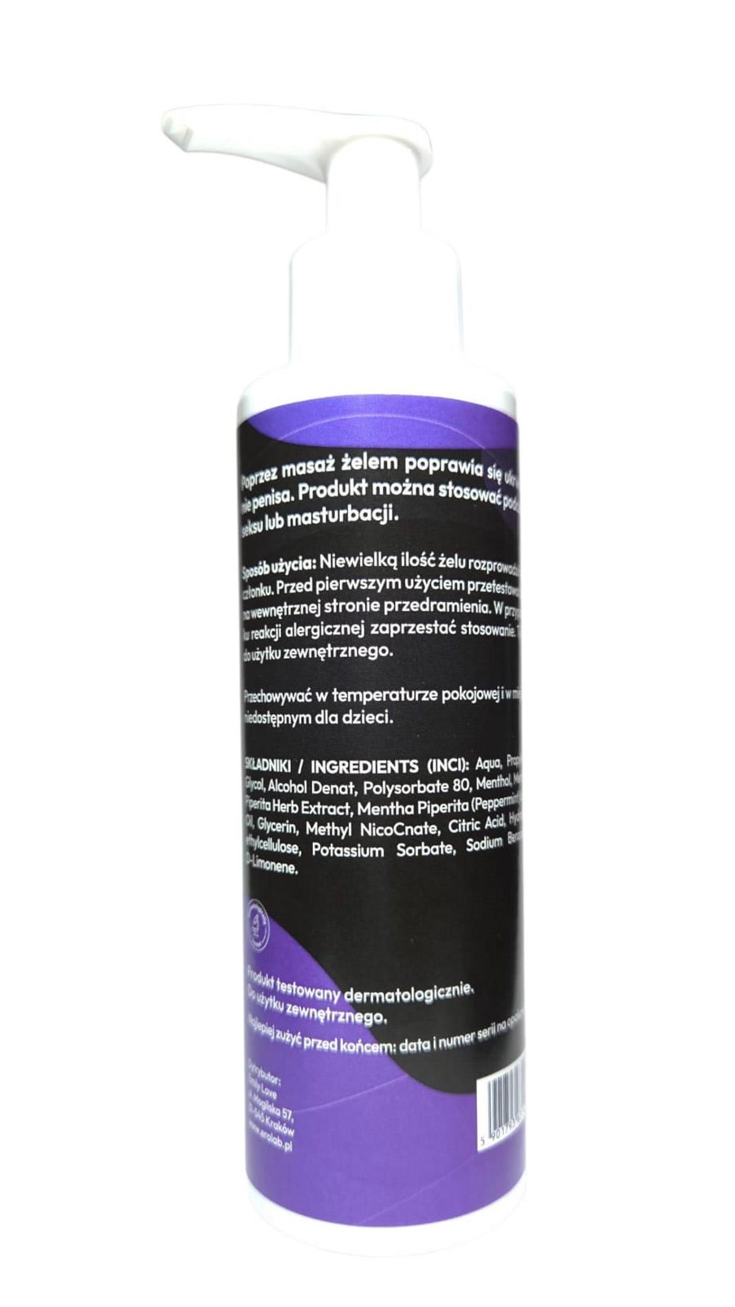 Żel intymny Men Size z mentolem i miętą pieprzową, 150 ml — zdjęcie 3